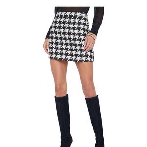 NWT L'AGENCE Black and White Mini Skirt